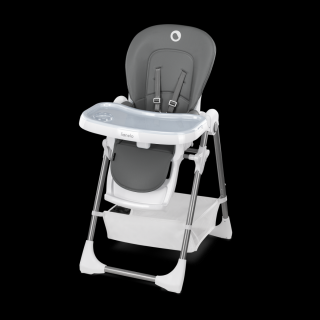 Detská jedálenská stolička Linn plus Lionelo, grey  (Lionelo jedálenská stolička grey)