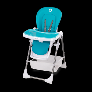 Detská jedálenská stolička Linn plus Lionelo, turquoise (Lionelo jedálenská stolička turquoise)