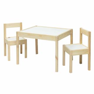 Detský Montessori set stolík BabyGo + stoličky (100% ECO FRIENDLY, vyrobené z prírodných materiálov)