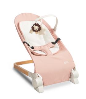 Dojčenské, detské lehátko, Caretero ergonomické Pine - PINK (hojdacie kresielko, hojdačka)