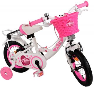 Volare - Detský bicykel Ashley 12" FW biely (Dievčenský detský- dve ručné brzdy )