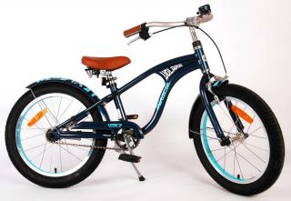 Volare - Detský bicykel Black Cruiser 18" - mat blue (Chlapčenský bicykel - matná modrá)