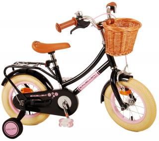 Volare - Detský bicykel Excellent 12" CB čierny (dievčenský)