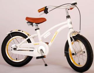 Volare Detský bicykel Miracle Cruiser - 14 palcový - Matt White, kolekcia prime (dievčenský)