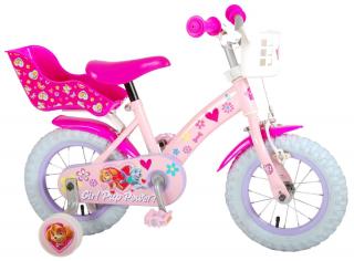 Volare - Detský bicykel Paw Patrol 12" - Pink (bicykel s jednou ručnou a jednou pedálovou brzdou)