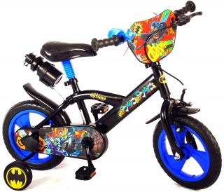 Volare - Detský bicykel pre chlapcov Batman 12". plné kolesá (plné penové kolesá - EVA, black/blue)
