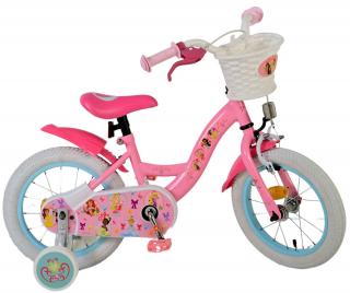 Volare - Detský bicykel Princess 14" CB-  ružový princezné (Dievčenský detský bicykel)