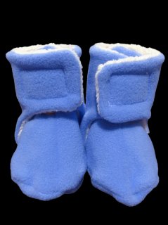 zimní botičky fleecové modré, velikost: 0-6m