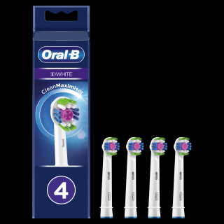 Oral-B EB 18-4 3D White náhradné hlavice s Technológiou CleanMaximiser, 4 ks