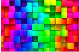 3D Fototapeta na stenu Colourful Cubes (Štýlová tapeta na stenu )