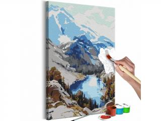 Obraz - maľovaný podľa čísel Lake in the Mountains