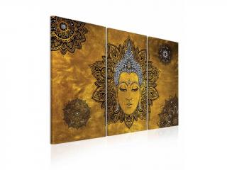 Obraz Yellow Buddha (3 - dielny obraz na stenu )