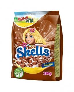 Choco shells mušličky 250g cena za 1 kartón (12 kusov)