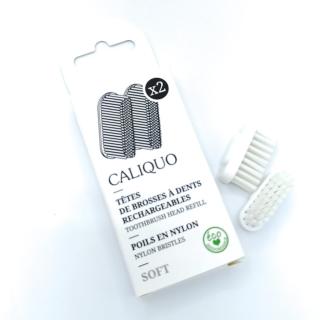 Caliquo vymeniteľná hlavica na zubnú kefku z bioplastu Soft 2 ks