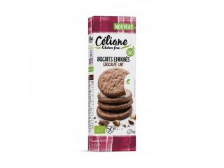 Celiane bezlepkové sušienky máčané v mliečnej čokoláde 140 g.