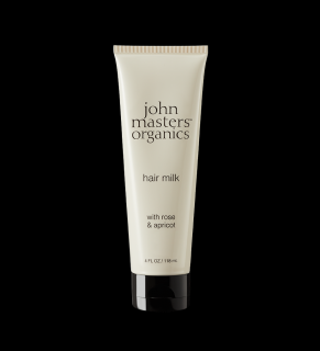 John Masters Organic bezoplachové vlasové mlieko s ružou a marhuľou 118 ml