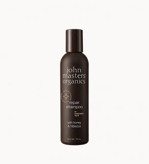 John Masters Organic obnovujúci šampón pre poškodené vlasy s medom a ibištekom 177 ml