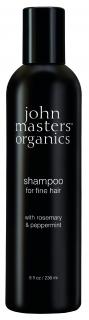 John Masters Organic šampón pre jemné vlasy s mätou a rozmarínom 236 ml
