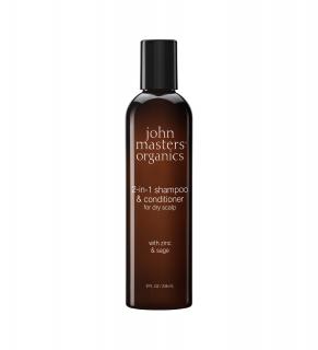 John Masters Organic upokojujúci šampón a kondicionér 2v1 so zinkom a šalviou 236 ml