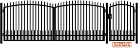 Krídlová brána DORISA s bráničkou