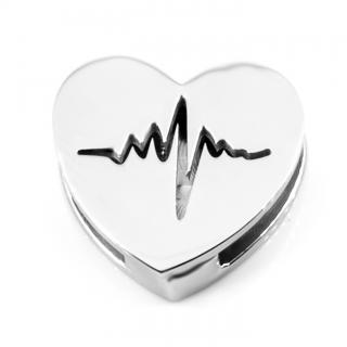 Prívesok na plochý náramok HEART BEAT EKG S3581