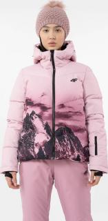 Dámska lyžiarska bunda 4F H4Z22-KUDN004 svetlo ružová Barva: Růžová, Velikost: S