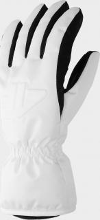 Dámske lyžiarske rukavice 4F H4Z22-RED001 biele Barva: Bílá, Velikost: L