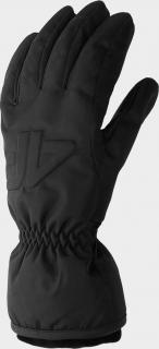 Dámske lyžiarske rukavice 4F H4Z22-RED001 čierne Barva: Černá, Velikost: XL