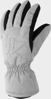 Dámske lyžiarske rukavice 4F H4Z22-RED001 svetlo sivé Barva: Šedá, Velikost: XL