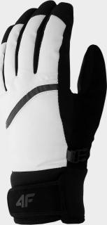 Dámske lyžiarske rukavice 4F H4Z22-RED004 biele Barva: Bílá, Velikost: L