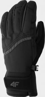 Dámske lyžiarske rukavice 4F H4Z22-RED004 čierne Barva: Černá, Velikost: L