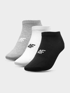 Dámské ponožky 4F SOD302 Šedé_Bílé_Černé (3 páry) Farba: Sivá, Veľkosť: 35-38