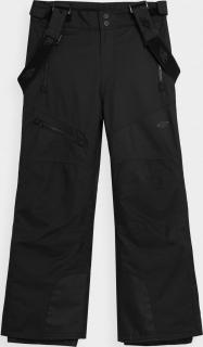 Detské lyžiarske nohavice 4F HJZ22-JSPMN002 čierne Barva: Černá, Velikost: 122