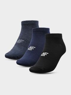Pánske členkové ponožky 4F SOM301 Čierna modrá (3páry) Farba: Modrá, Veľkosť: 39-42