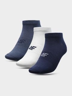 Pánske členkové ponožky 4F SOM301 Modrá biela (3 páry) Farba: Modrá, Veľkosť: 39-42
