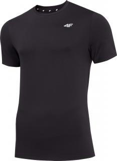 Pánské funkční tričko 4F TSMF001 Černé Farba: Čierna, Veľkosť: L