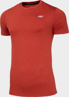 Pánské funkční tričko 4F TSMF001 Červené Farba: Červená, Veľkosť: L