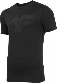Pánské funkční tričko 4F TSMF004 Černé Farba: Čierna, Veľkosť: XXL