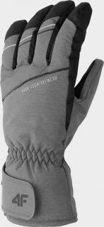 Pánske lyžiarske rukavice 4F H4Z22-REM002 sivé Barva: Šedá, Velikost: XL