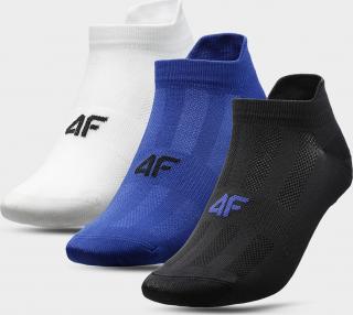 Pánske ponožky 4F SOM213 Biela modrá čierna (3páry) Farba: Biela, Veľkosť: 39-42
