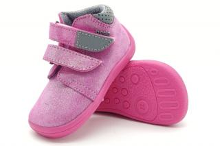 Barefoot kožené členklové topánky BEDA JANETTE- BF 00010/W/M/2 22, Ružová