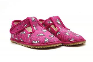 Barefoot papučky BEDA UNICORN Jednorožec Ružová BF 060010/W 22, Ružová