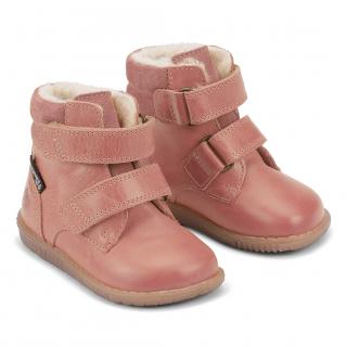 Bundgaard detské zimné kožené topánky zateplené ovčou vlnou - Rabbit Strap BG303069G-724 Old Rose 25, Ružová