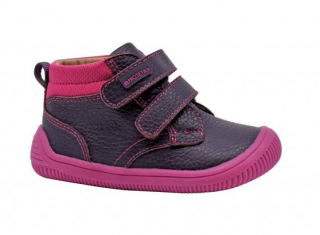 Celoročné kožená členková barefoot Detská obuv Protetika FOX Purple 32, Ružová