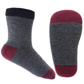Detské bavlněné ponožky Emel - Čierna/bordová - 100-72 23 - 26, Čierna
