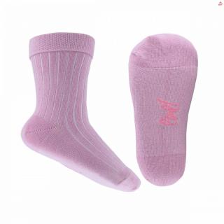 Detské bavlněné ponožky Emel  Rebro  ružová 19 - 22, Ružová