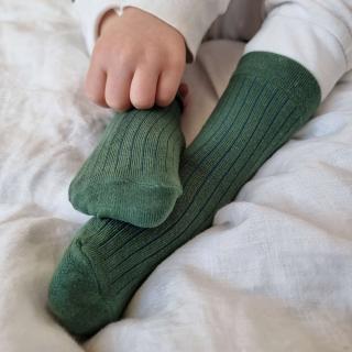 Detské bavlnené ponožky Emel  Rebro  Zelená 100-28 Zelená, 19 - 22