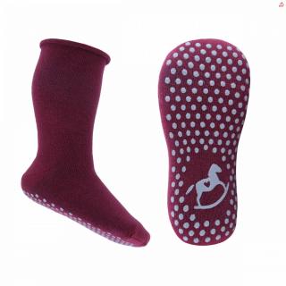 Detské bavlněné protišmykové ponožky Emel - Bordová 19 - 22, Bordová