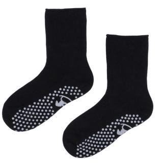 Detské bavlněné protišmykové ponožky Emel SBA 100-11 - Čierna 19 - 22