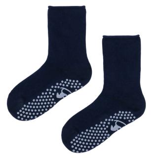 Detské bavlněné protišmykové ponožky Emel SBA 100-32 - tmavo modrá 19 - 22
